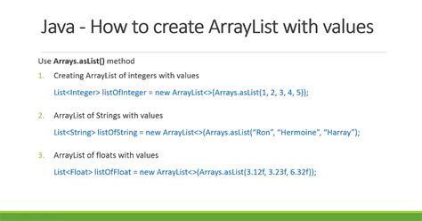 how to get values from arraylist in java|Java ArrayList (With Examples) .